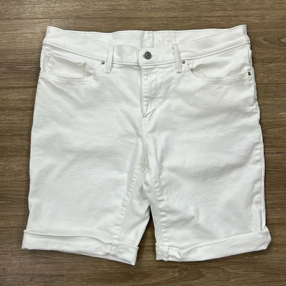 Levi’s White Jean Shorts